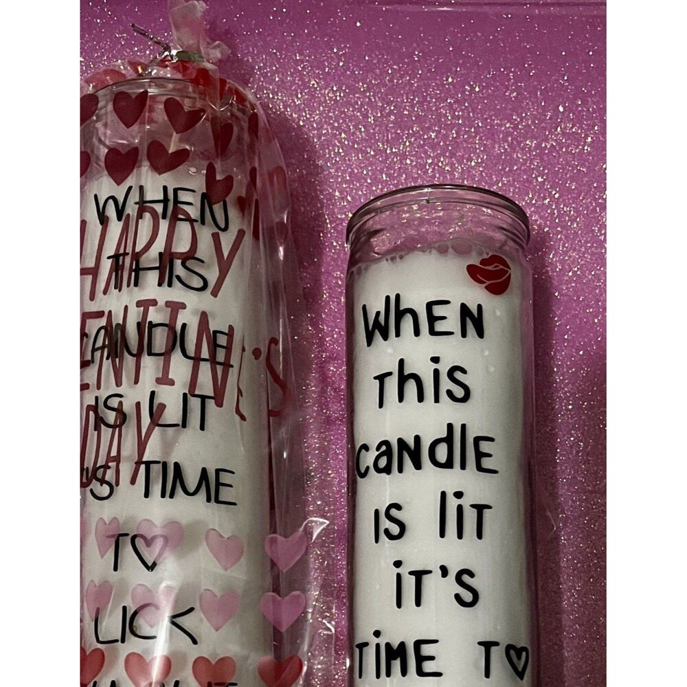 VALENTINES DAY GIFT Candle Sexy husband wife pink heart